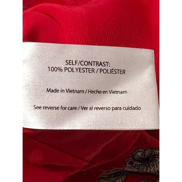 Peace & Pearls red floral camisole tank size M - Picture 8 of 9